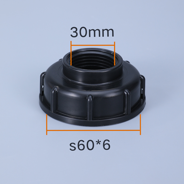 S60x6 Grobgewinde IBC Wassertankadapter 1/2" 3/4" 1" Gartenschlauch Rohrverschraubungen Abflussanschluss: Orange