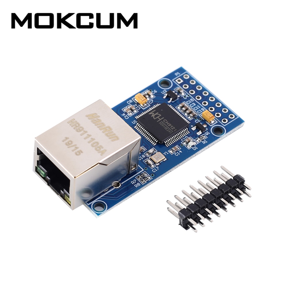 CH9121 Ethernet Controller Netwerk Module Uart Naar RJ45 Converter Ingebouwde Tcp/Ip 100M 802.3 Dc 3.3V 5V