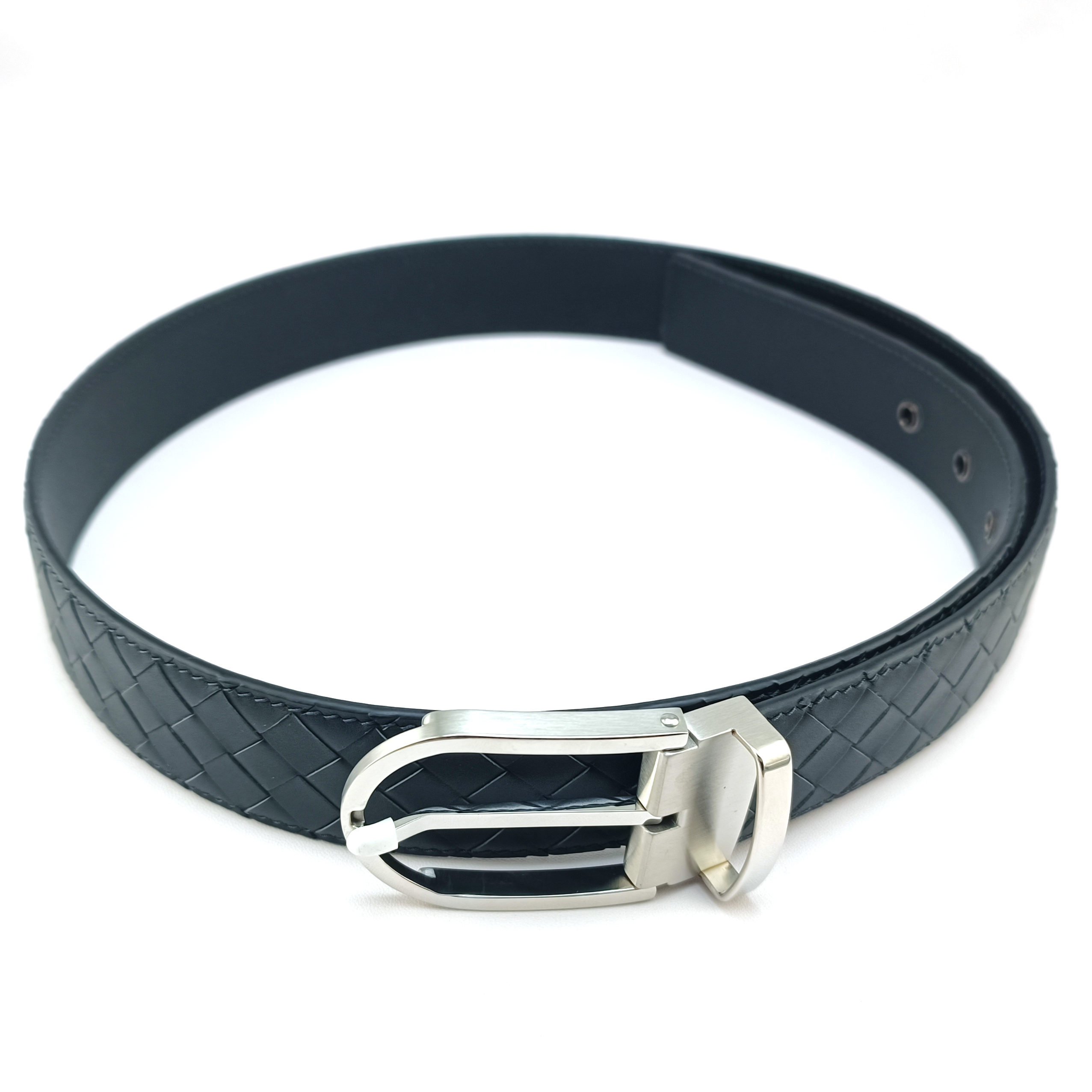 Casual Riem - 35mm Breedte - PU Leer - Roestvrijstalen Gesp - Unisex Volwassenen: Hemelsblauw / 90cm