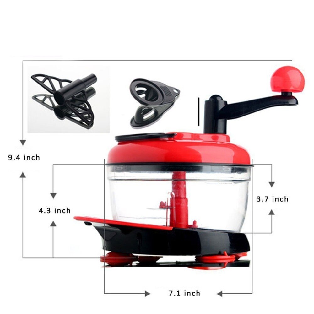 Hand Vegetable Mixer Cutter 2L Kitchen Accessories Manual Food Processor Blender Potato Crusher Minced Meat Mincer Grinder