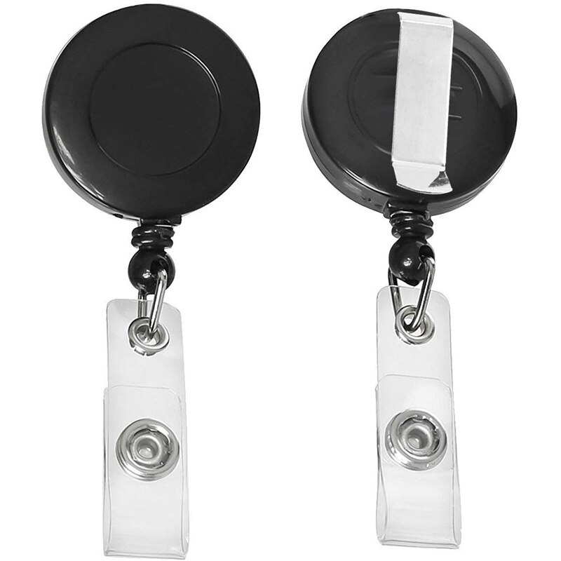 Id-badgehouder intrekbaar , 40 stuks intrekbare sleutelhanger intrekbare badgehouder haspelclip intrekbare lanyard sleutelhanger voor i