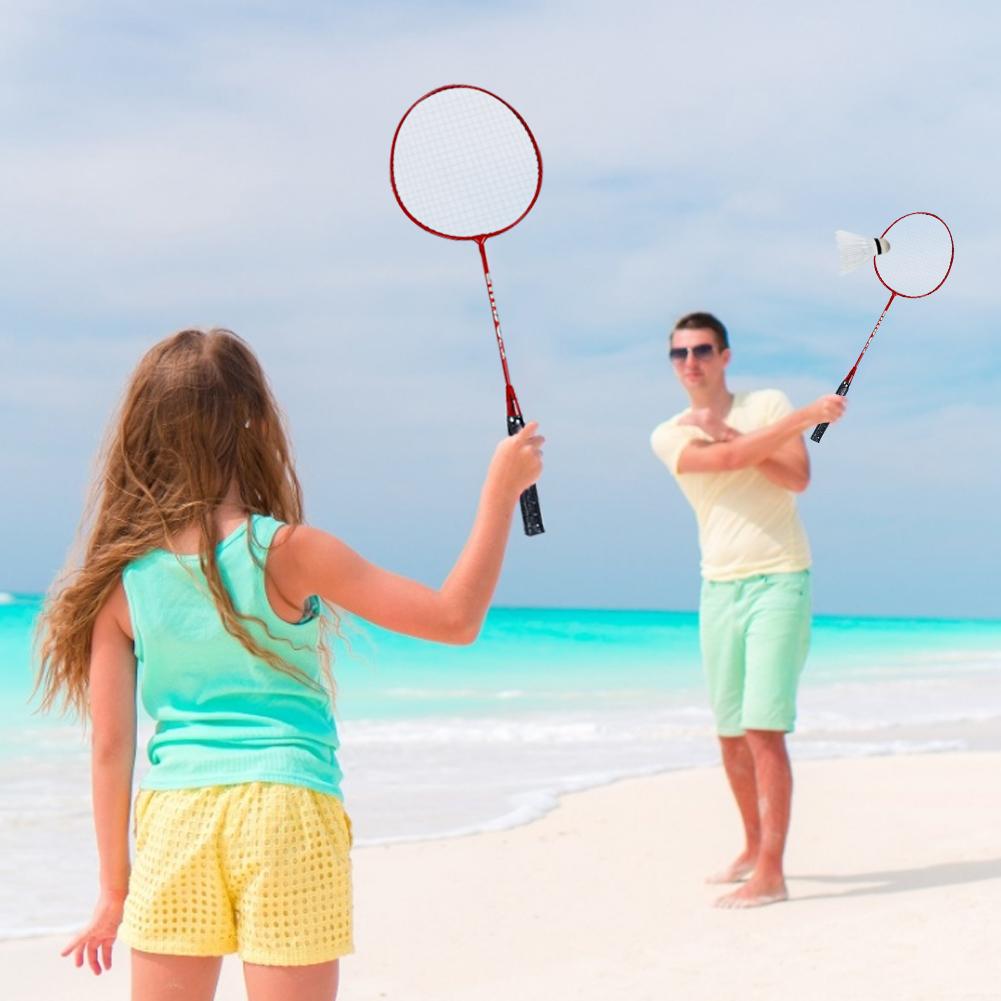 Badminton Racket Set 4 Rackets Offensive Raqueta Badminton Training for Backyard Beach Game