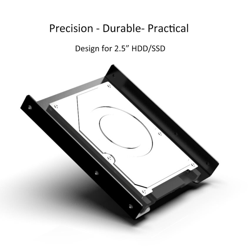 2 paquetes de 2,5 a 3,5 pulgadas SSD soporte para disco duro soporte de montaje metálico (2x25Rack)
