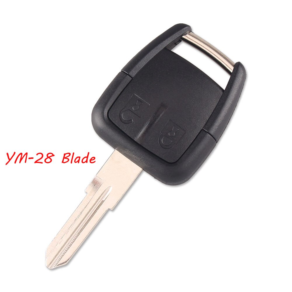 KEYYOU 2 Button Car Key Remote Case Shell Fob For Chevrolet With Key Blade: YM-28 Blade