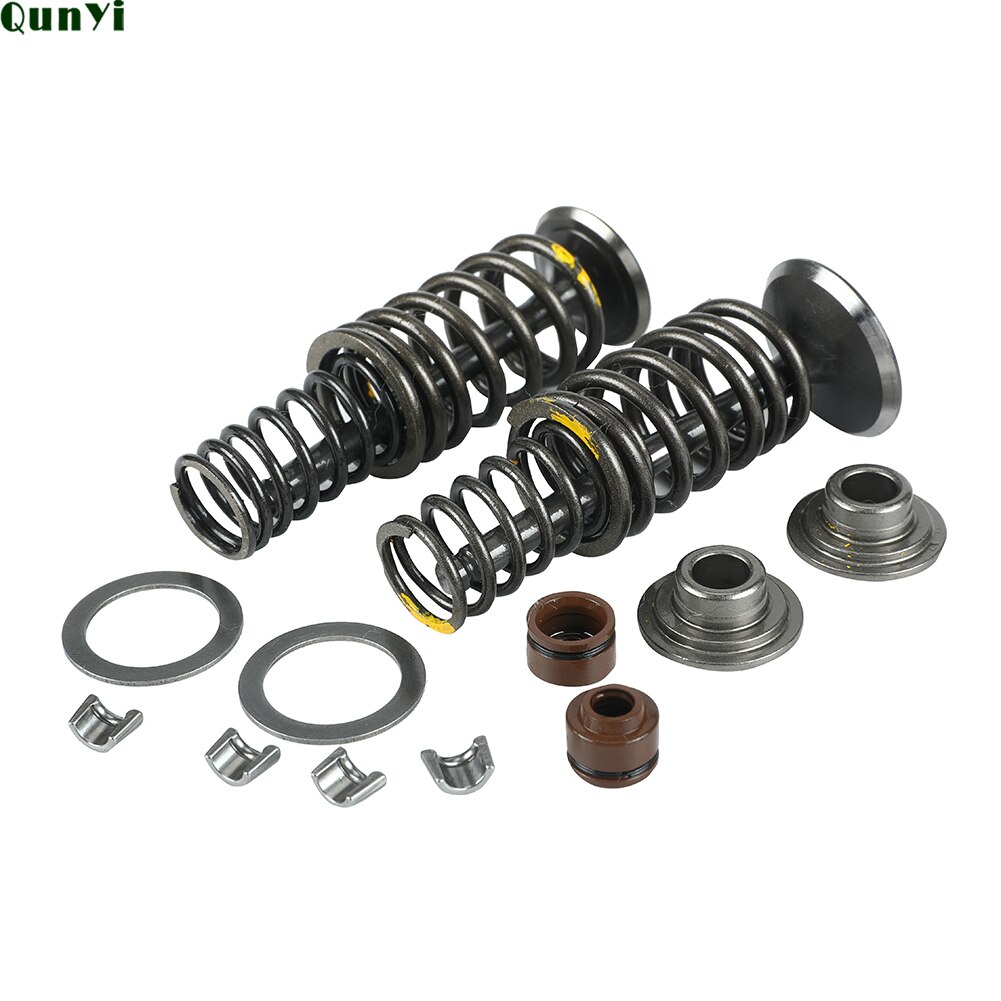 Motorcycle Intake Exhaust Valve comp Springs Cotter Seal Assy For Lifan 125 140 150cc Horizontal Engines Dirt Pit Bike ATV Quad