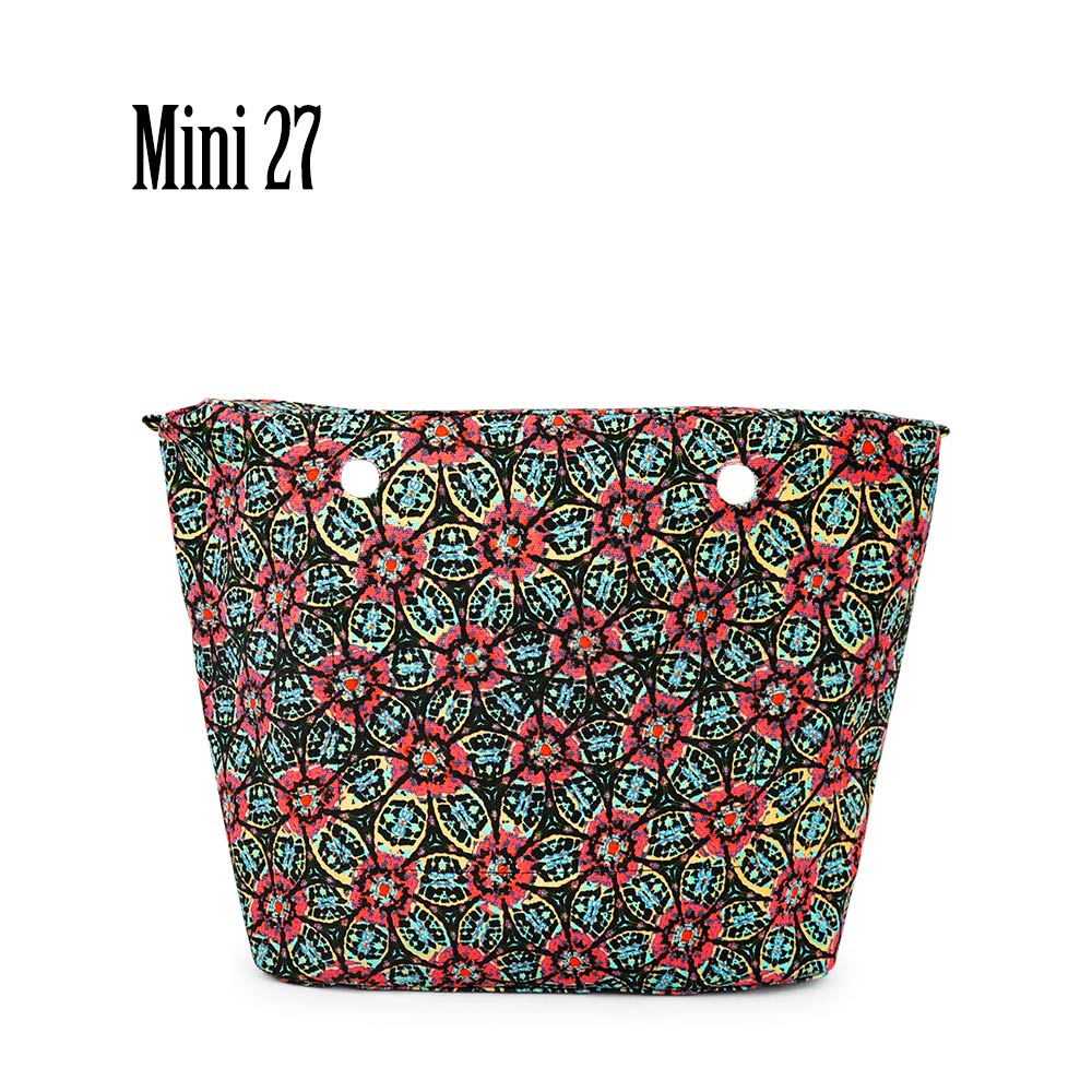 TANQU Colorful Waterproof Inner Lining Insert Zipper Pocket for Mini Obag Canvas Inner Pocket for O Bag: mini 27