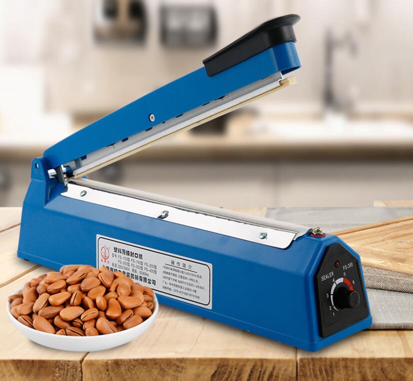 Manual Impulse Sealing Machine Film Pouch Sealer Aluminum Plastic Bag Heating Sealer 200mm 300mm Width Hand Press
