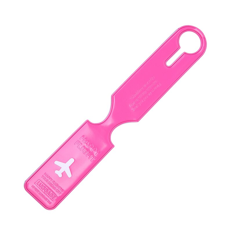 PVC Leuke Reizen Bagage Label Riemen Koffer ID Naam Adres Tags Identificeren Bagage Tags Vliegtuig Reizen Accessoires RV879246: rose red