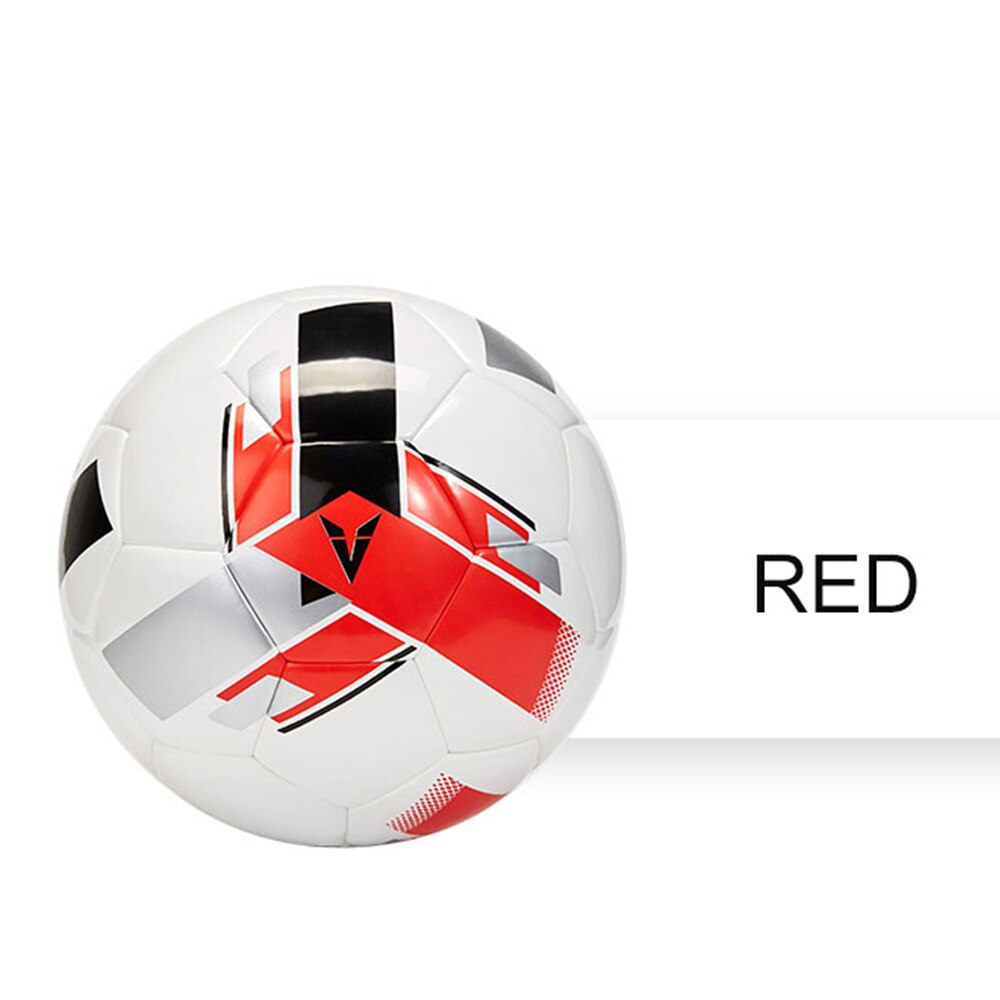 Veidoorn Match Soccer Ball Standard Size 5 Football Ball PU Material Sports League Training Balls futbol futebol: VDZQ-001 red
