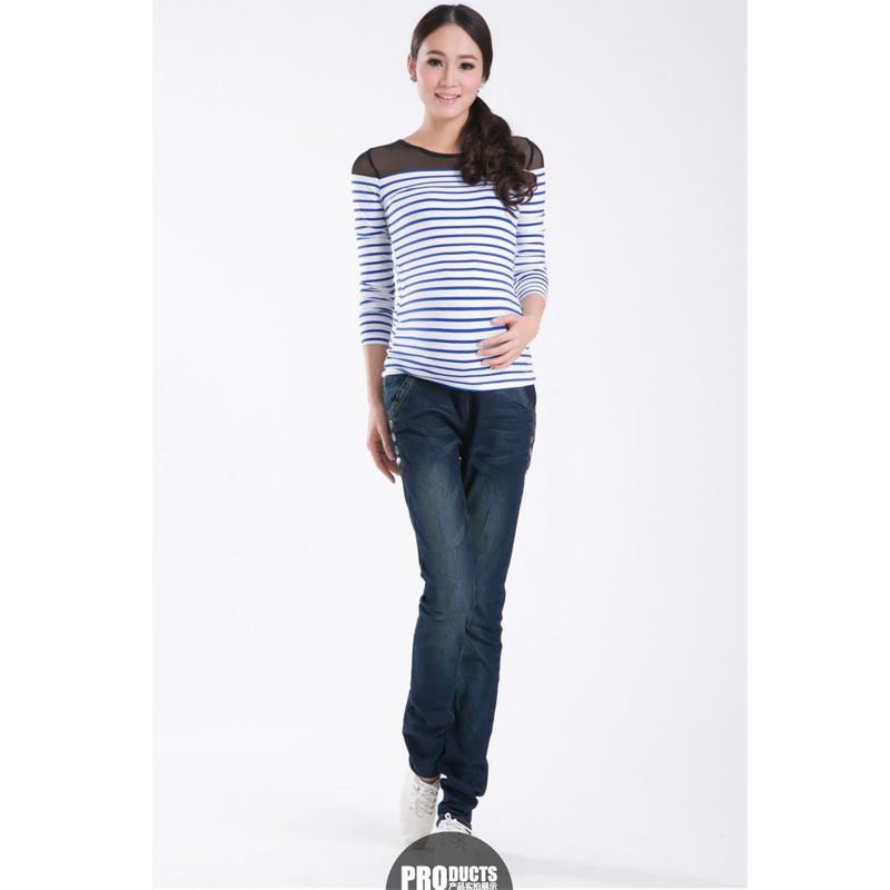 Denim graviditetsbukser jeans graviditetstøj til gravide graviditetsbukser gravid tøj plus size forår
