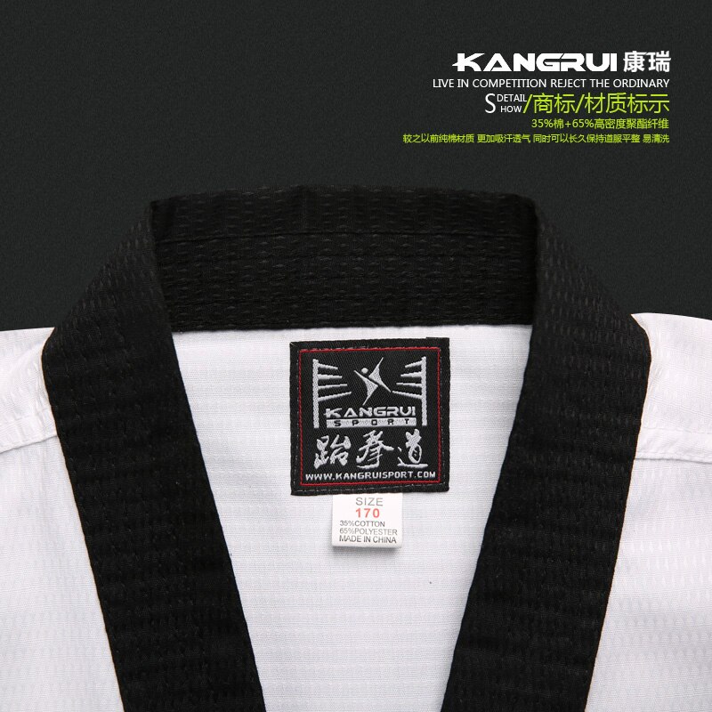 Best taekwondo uniform for child adult karate dubok WTF ITF cotton breathable fitness sport Suit Tae Kwon Do clothes