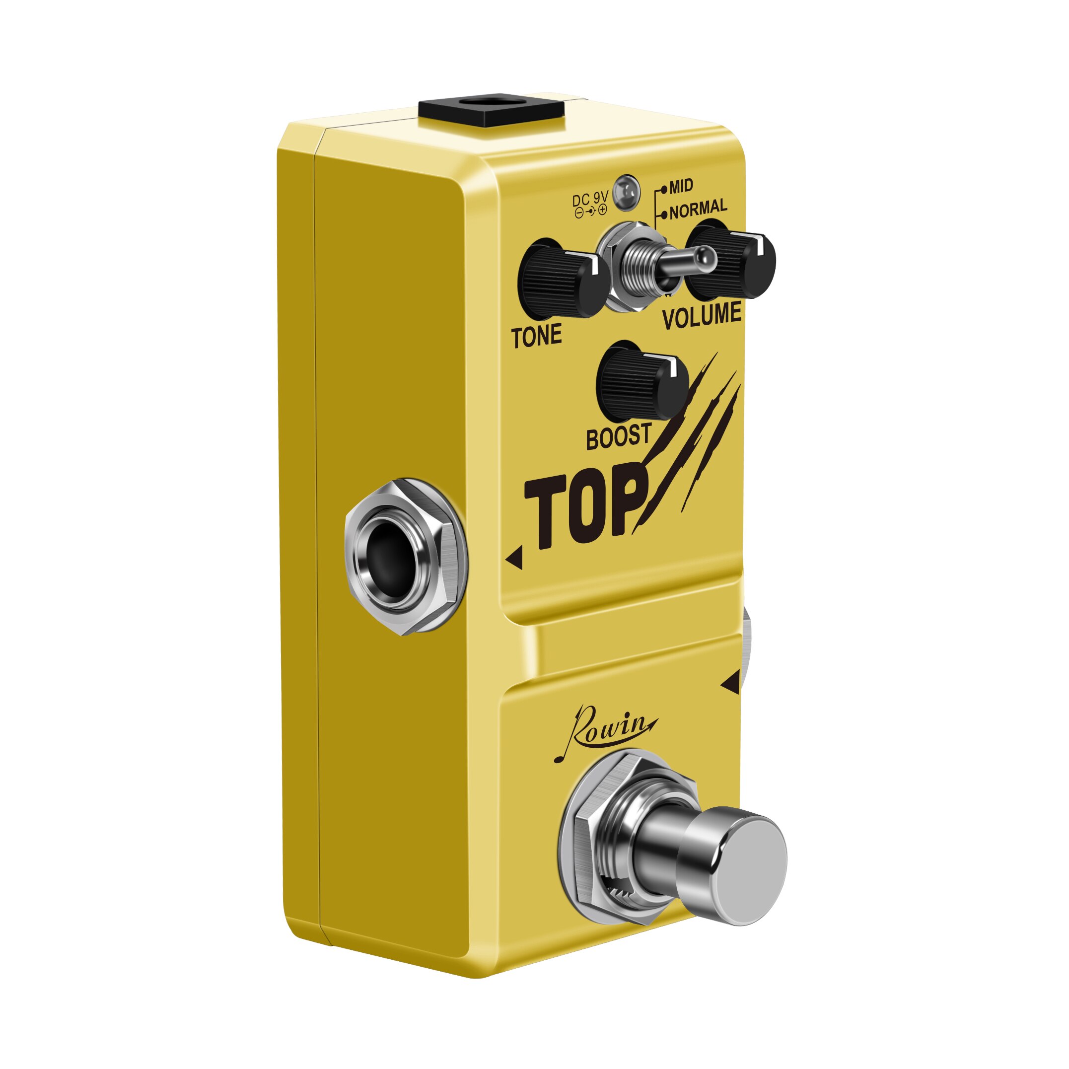 Rowin LN-318 guitarra Booster Pedal Mini analógico Vintage Boost Effect pedales para guitarra Mid Normal 2 modos