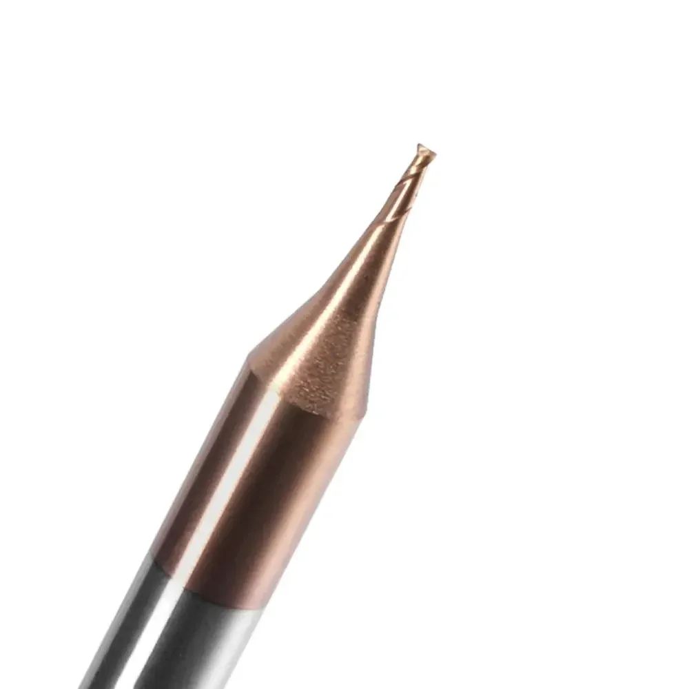 HRC60 HRC55 Micro Carbide End Mill 2 Flutes 0.2-0.9mm TiAIN Micro Flat 4mm Shank Milling Mirco Carbide CNC Engraving