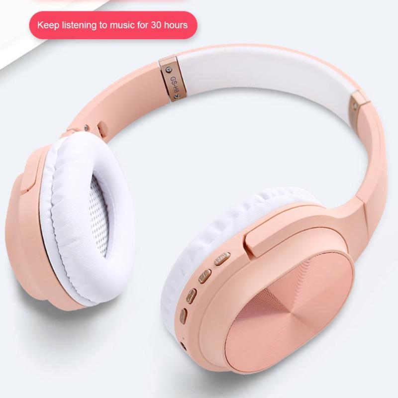 GS-H8 Wireless Bluetooth 5.0 Foldable Gaming Headset Headphone Support TF Card Hybrid Technology Volume Control Earbuds