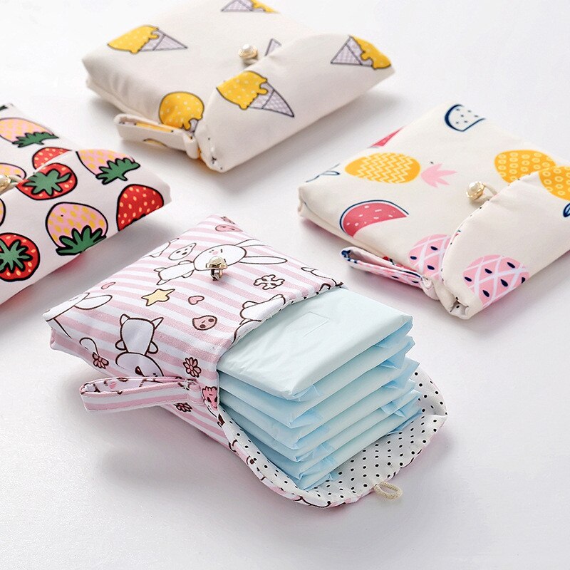 Large capacity sanitary napkin storage bag cosmetic bag Neceser Make up bag zipper lipstick bag Косметичка purse travel storage