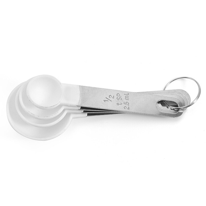 4Pcs/Set Stainless Steel Measuring Cups Spoons Set Kitchen Baking Tools HG99: WT2