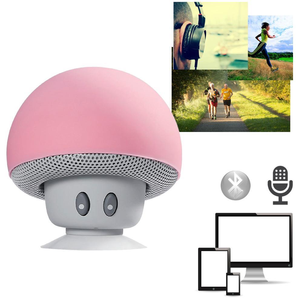 Mushroom Draadloze Bluetooth Mini Speakers Voor IPhone Android Telefoon Tabletten Luidsprekers Met Sucker Speakers Kantoor
