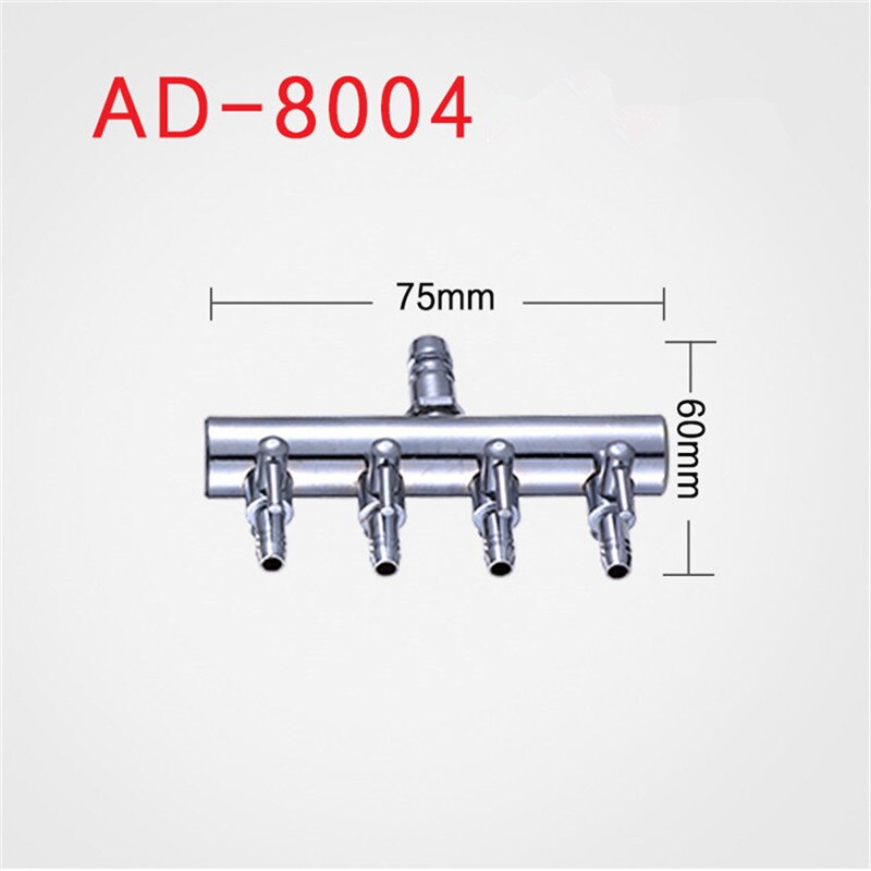 4/8mm akvaarion ilmanjakaja ilmalinja letku ilmavirran jakaja ilmaventtiilin ohjain kytkin ilmajakotukit hanat akvaarion tarvikkeet: - 4 tapa