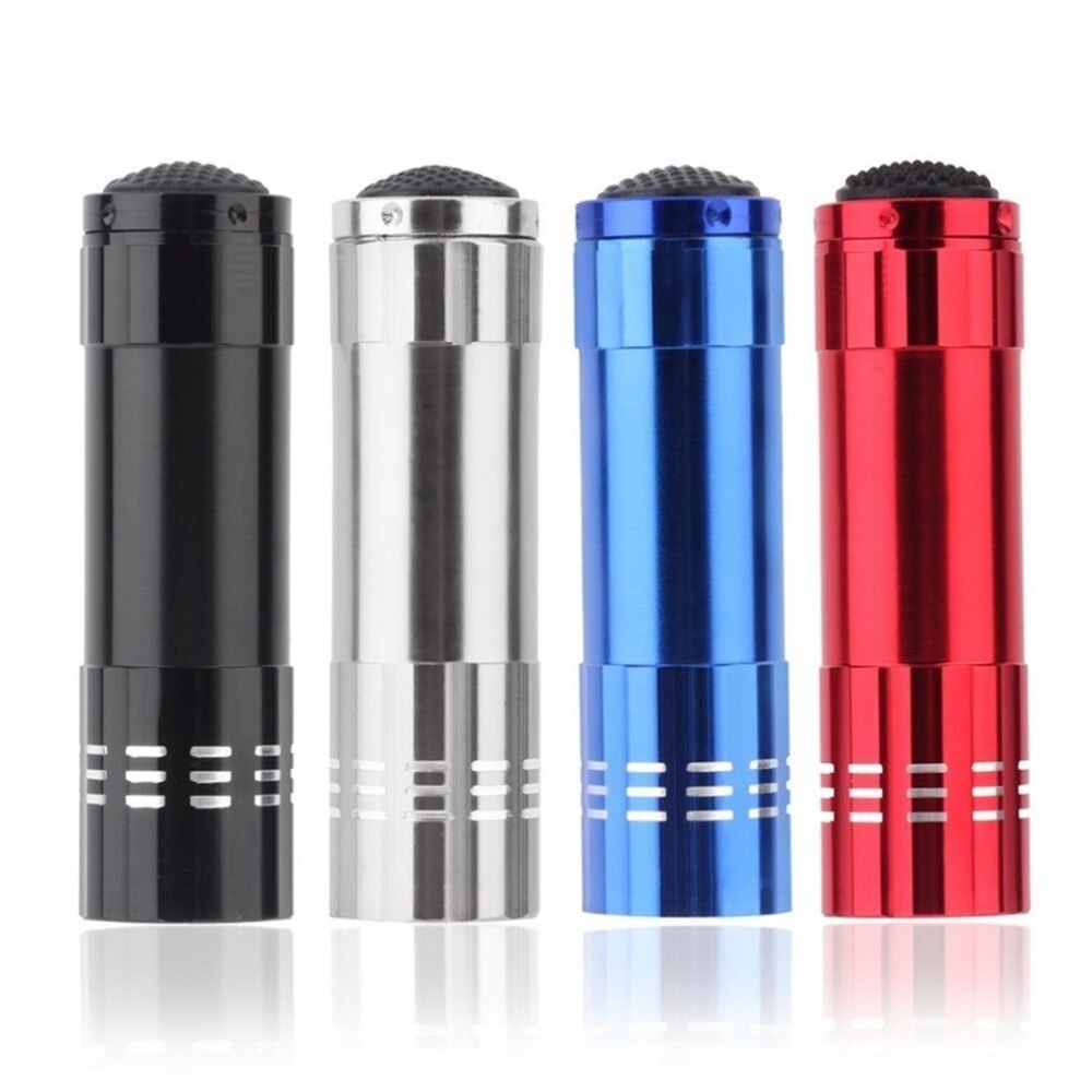 9 led Mini linterna blanca Led lámpara de luz de Flash potente linternas Protable pequeñas linternas de bolsillo penlight para senderismo camping