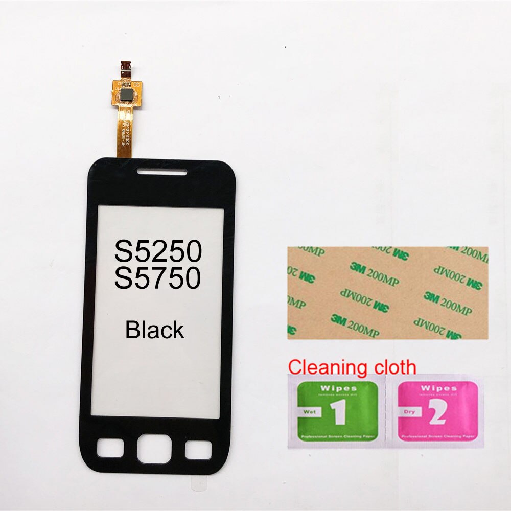 3.2'' For Samsung Galaxy Wave 525 S5250 S5750 S5750E Touch Screen Digitizer Touch Panel Front Glass Lens Sensor: Black No Tools