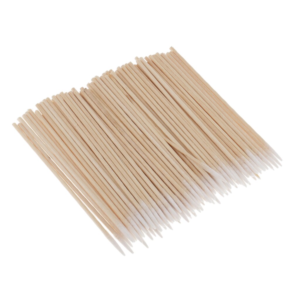 100pcs 3’’ Swabs Cotton Sticks, Single Pointed Tip Cosmetics Applicators