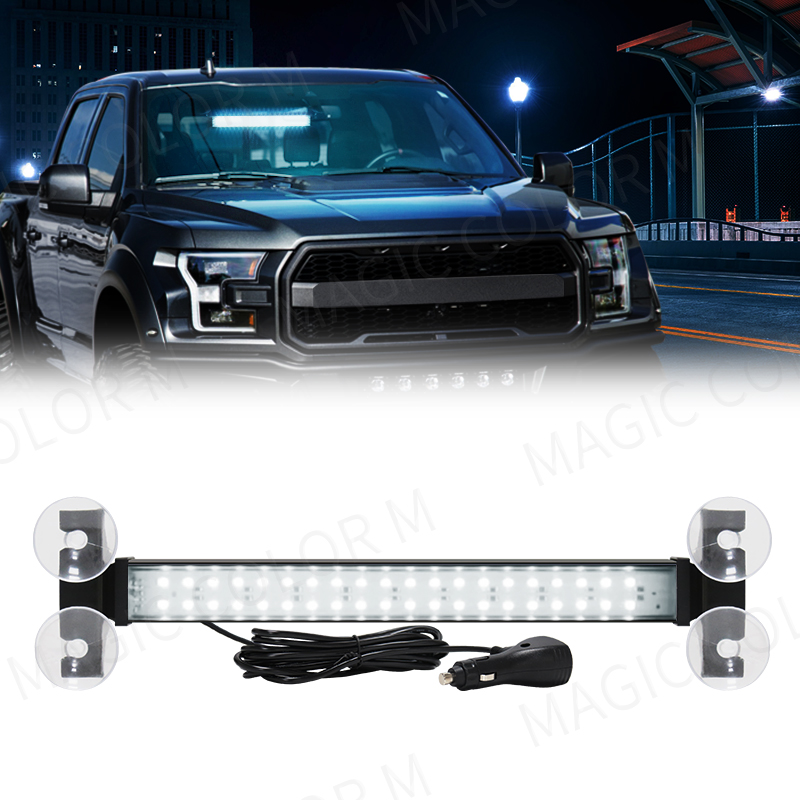 40 LED Strobe Licht Notfall Blitz Warnung Lampe Auto Windschutzscheibe Bar Verkehrs Advisor Taschenlampe Rot Blau Auto Zubehör 12 V-24 V: Warmes Weiß
