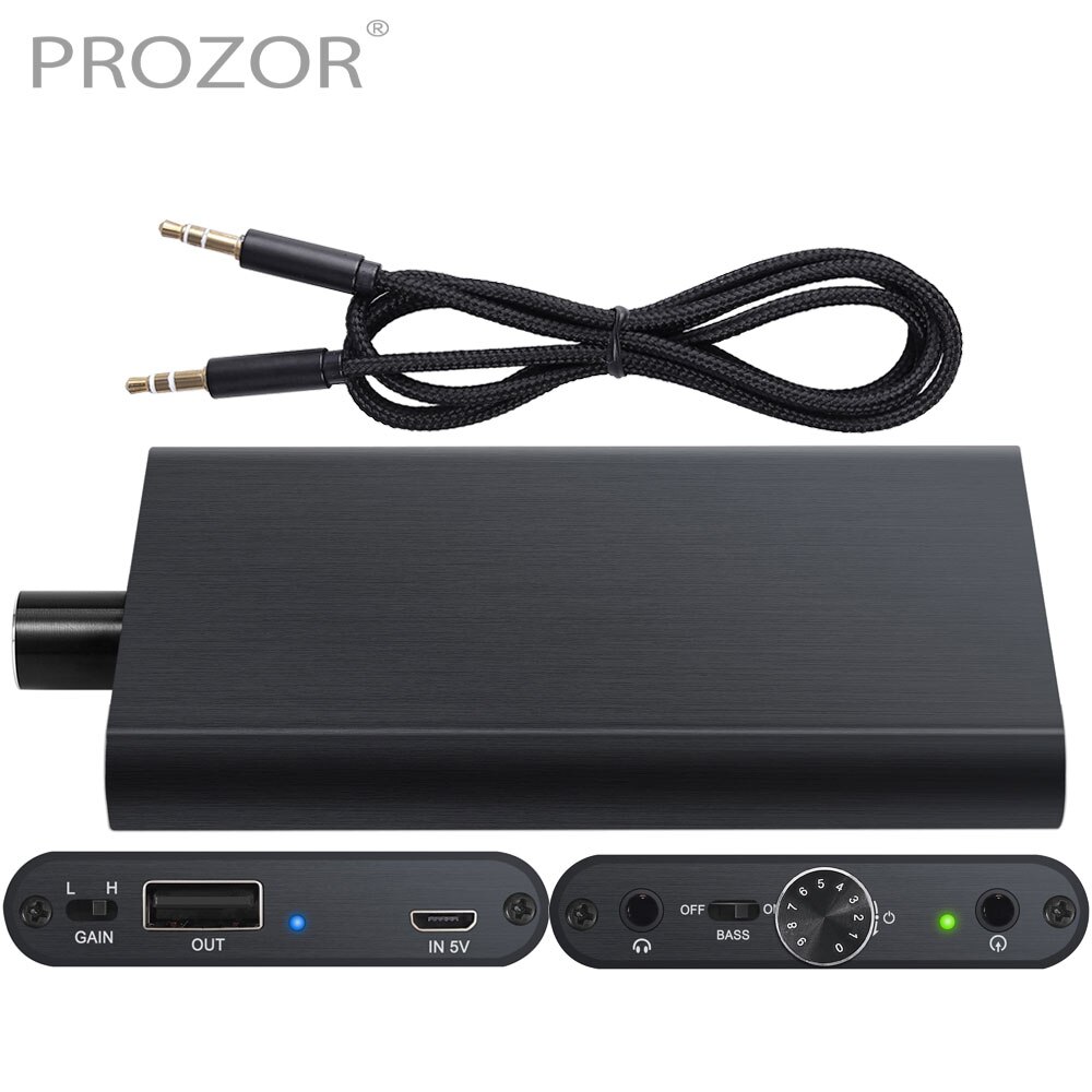 PROZOR 16-300Ω HiFi Amplificatore per Cuffie Buit-in Banca di Potere Auricolare Amplificatori 3.5 millimetri AUX Amplificatore Portatile per MP3 MP4 il mobile di iPhone