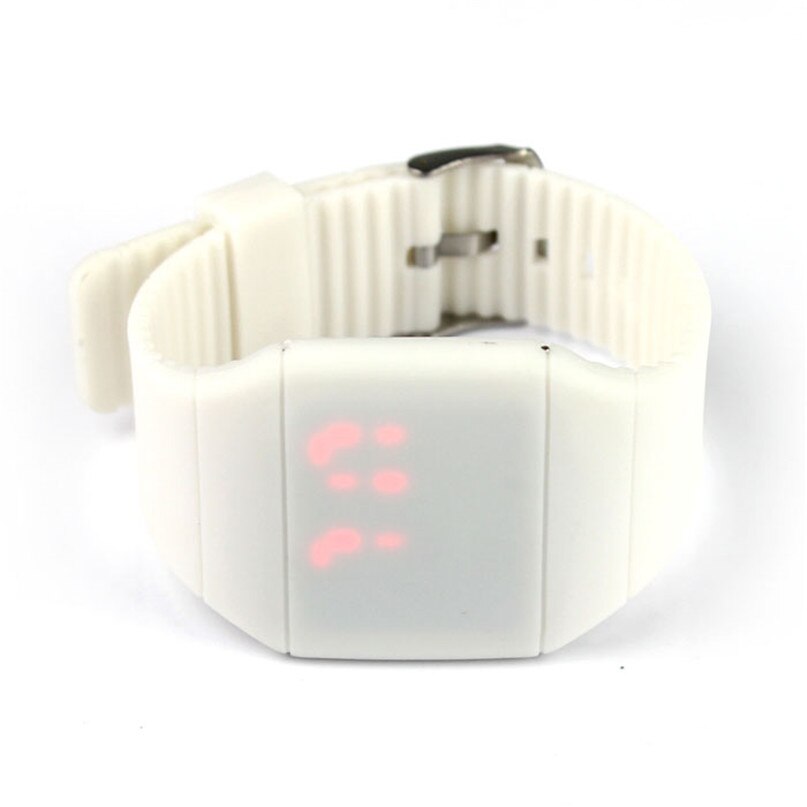 Waterproof Mens Womens Digital LED Touch Sports Silicone Bracelet Wrist Watch eleven colors#4A24FN