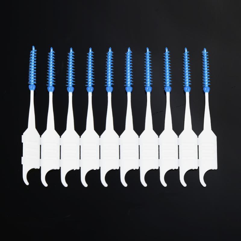 200/120/40pcs Dual Clean Dental Floss Head Hygiene Interdental Brush Toothpick Adults Interdental Brush Clean Oral Care