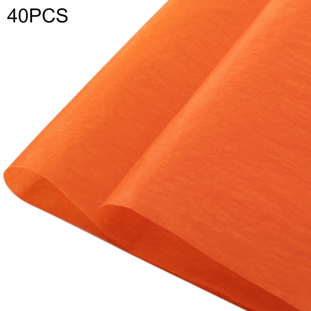 Easy Matching 40Pcs/Set Practical Wrapping Tissue Paper Flower Paper Flower Wrapping Paper Widely Applied for Wedding: Citrus Red