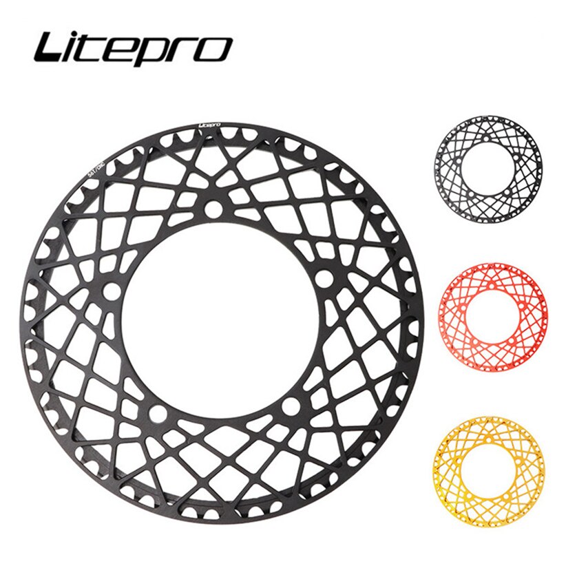 Litepro BMX Folding Bike BCD 130 Spider chainring Tray Chainwheel 53/56/58T Aluminum Alloy Crankset Chainring