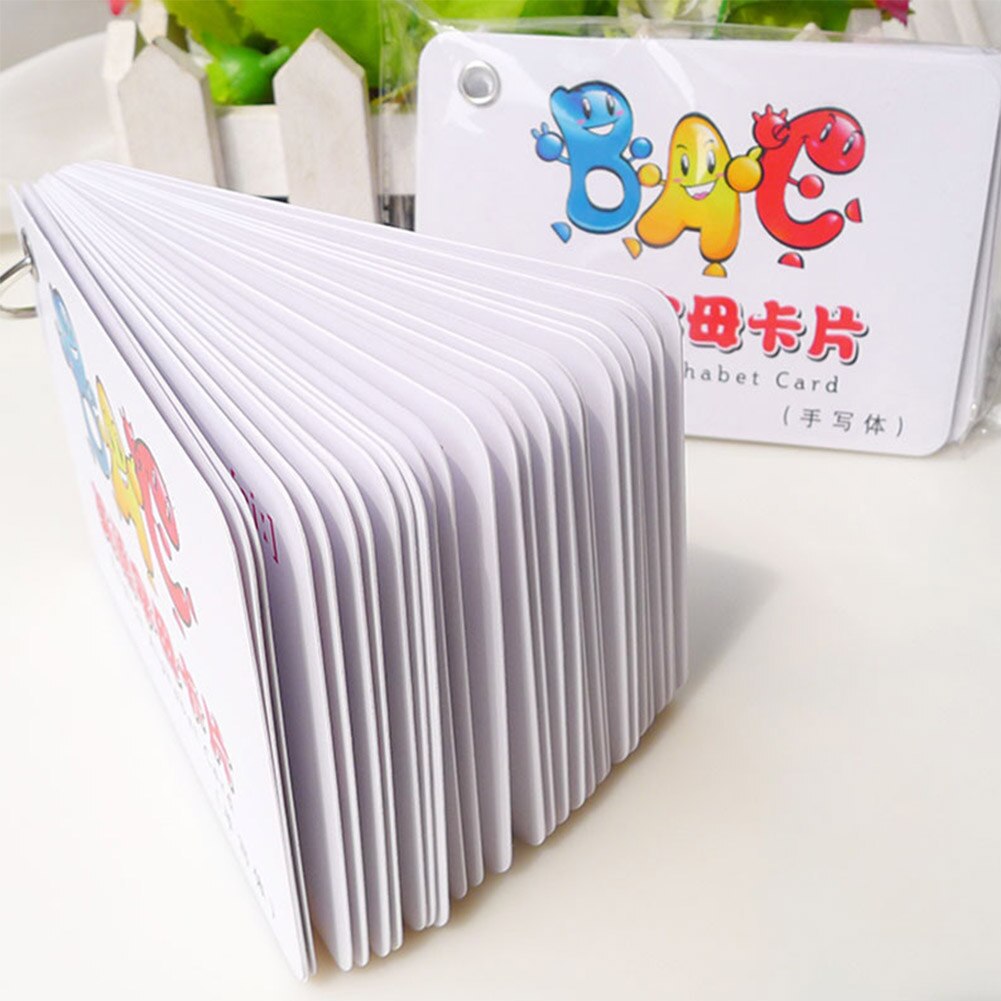 26 Letters Home Kindergarten For Kids Cognitive With Buckle Uppercase Lowercase Early Education English Flash Card Alphabet