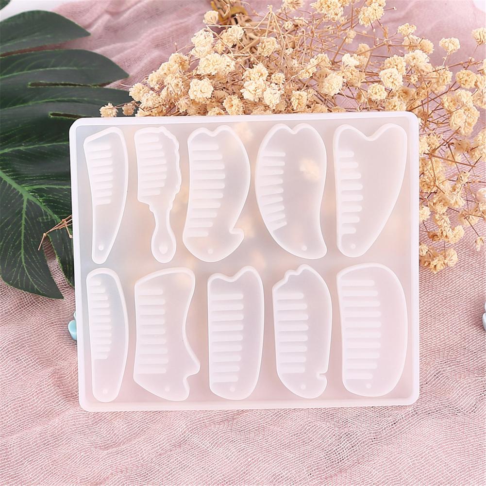 1PC peine moldes de resina Epoxy estilo mixto peine de silicona resina epoxi UV moldes para la fabricación de la joyería DIY resultados suministros Accesorios