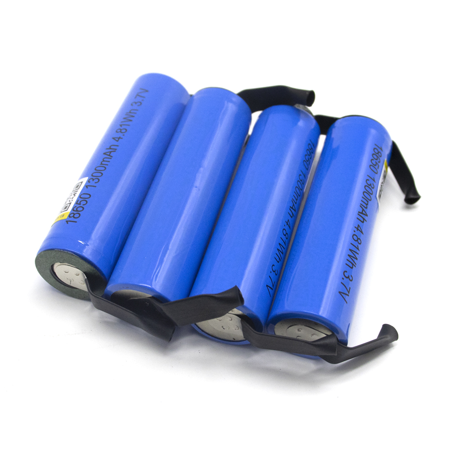 18650 1300mah lithium battery 3.7 V strong light flashlight rechargeable battery+DIY Nickel