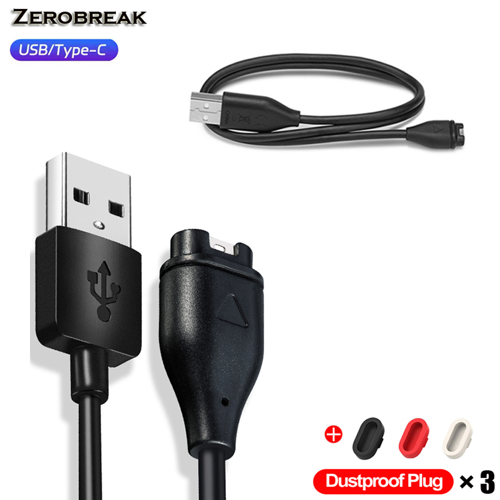 1 Meter USB Typ C Ladekabel für Garmin Fenix 7 7S 7X 6 6S 6X 5 5S 5X Vivoactive 3 4S Venu 2 2S 3 3S mit staubdichtem Stecker
