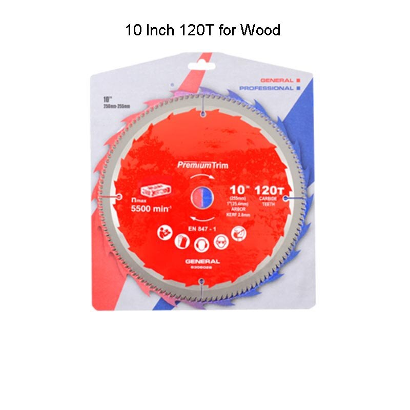 10in Gehrung Sah Hohe Präzision 45 Grad Metall Schneiden Maschine Gürtel Typ Kreissäge Für Holz Aluminium Metall Schneiden: 1 Stck 120T Holz