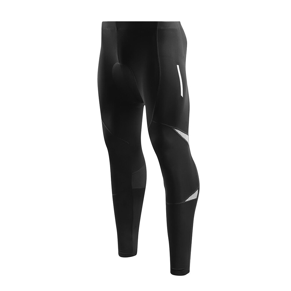 Pantalones de bicicleta reflectantes para hombre, mallas largas de compresión, acolchadas con Gel, para exteriores: XL