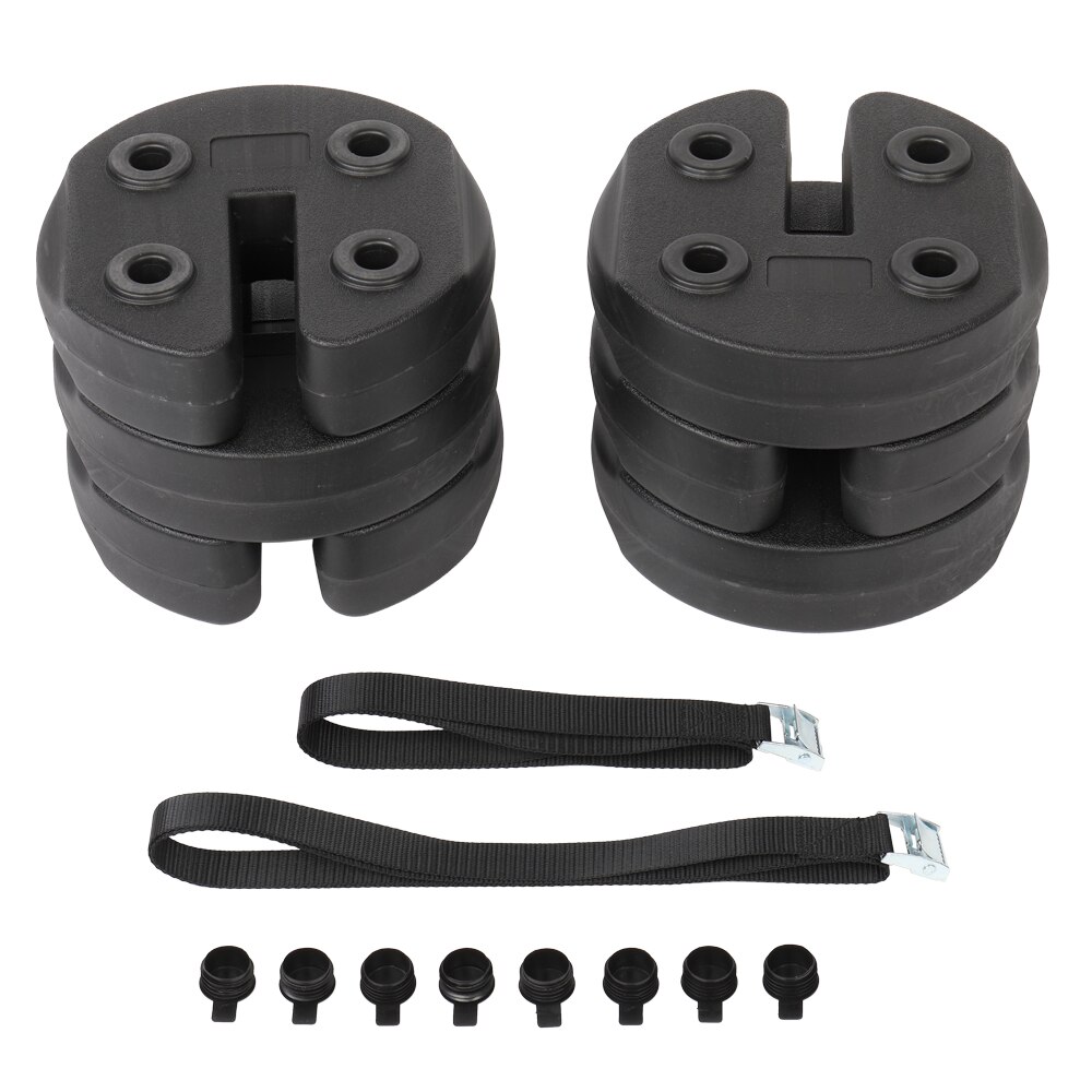 6pcs/set Tent Shade Canopy Water Fillable Weight Plates Black Outdoor Sunshade Accessories Tent Water Injection Heavy Block