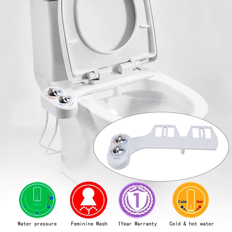 Badkamer Koud/Warm Water Toilet Verse Waternevel Non Elektrische Bidet Toilet Seat Attachment Enkele Zelfreinigende Nozzle