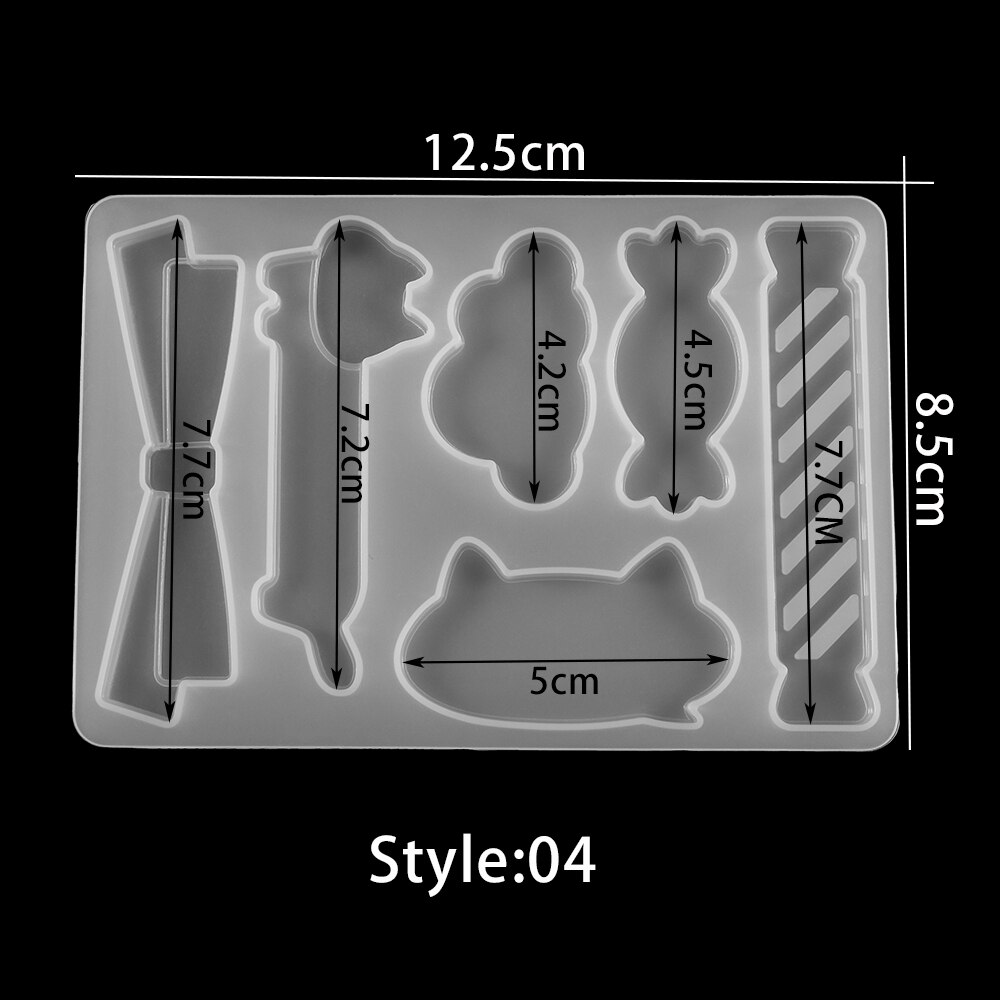 Multi-style szpilka Barrette silikonowe formy przezroczyste do włosów klipy żywica epoksydowa UV formy do DIY tworzenia biżuterii akcesoria do włosów: Style 04