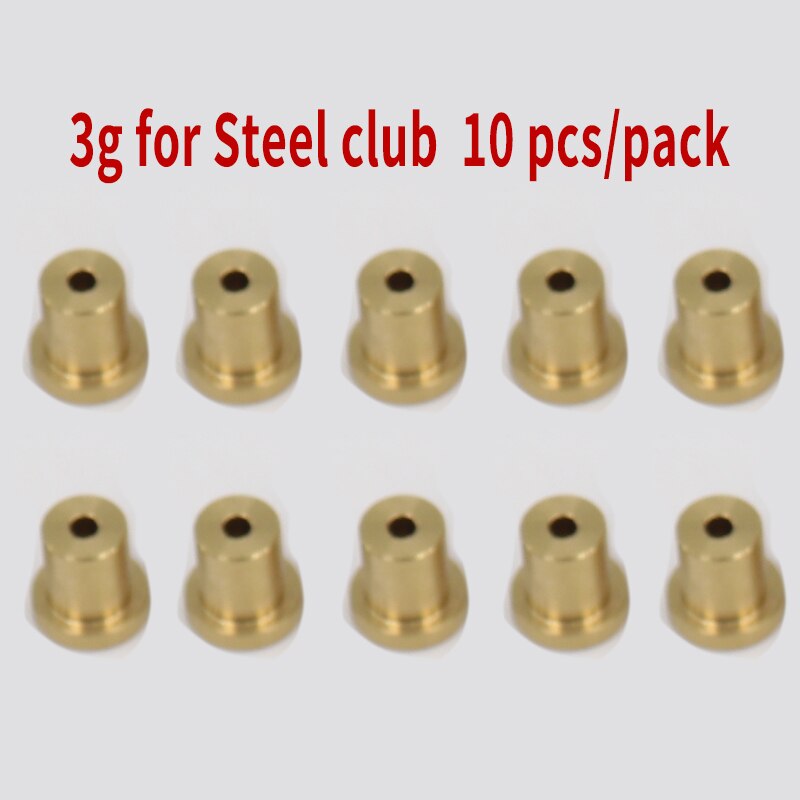 10pcs set Golf club weight head accessories Shaft Plug Assembling kits Copper Nail Brass Swing carbon/steel size .370 .335 .350: 3g for Steel club