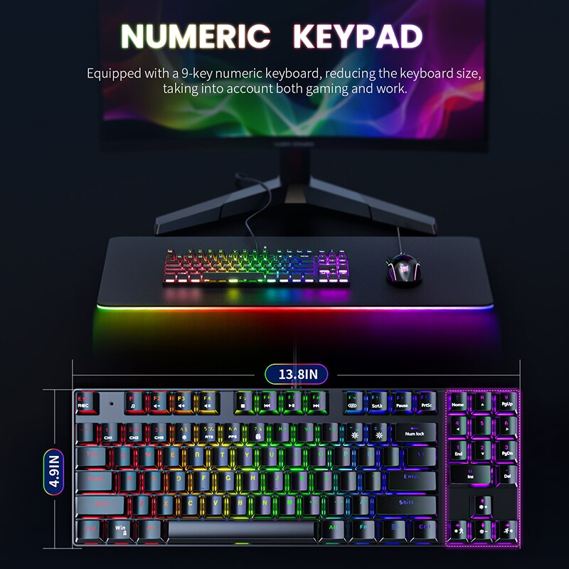 ONIKUMA Gaming Keyboard Mouse Combo Home Office Mechanical Wired Gamer Keyboard And Mouse Set Game Combo