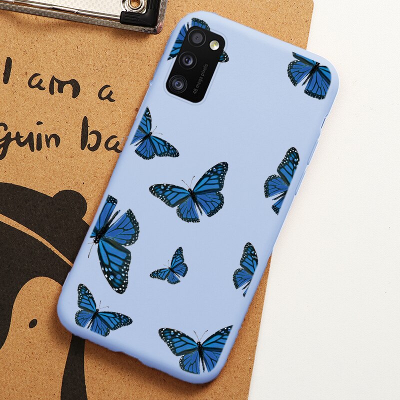 Phone Case For Samsung Galaxy A41 Cover 6.1" Flower Butterfly Soft Silicone Cases For Samsung A 41 a41 Back Cover Fundas Protect: Kqz95-10lhdfei