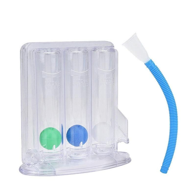 1 Pcs Ademen Trainer Drie-Bal Meter Spirometrie Trainer Longfunctie Exerciser