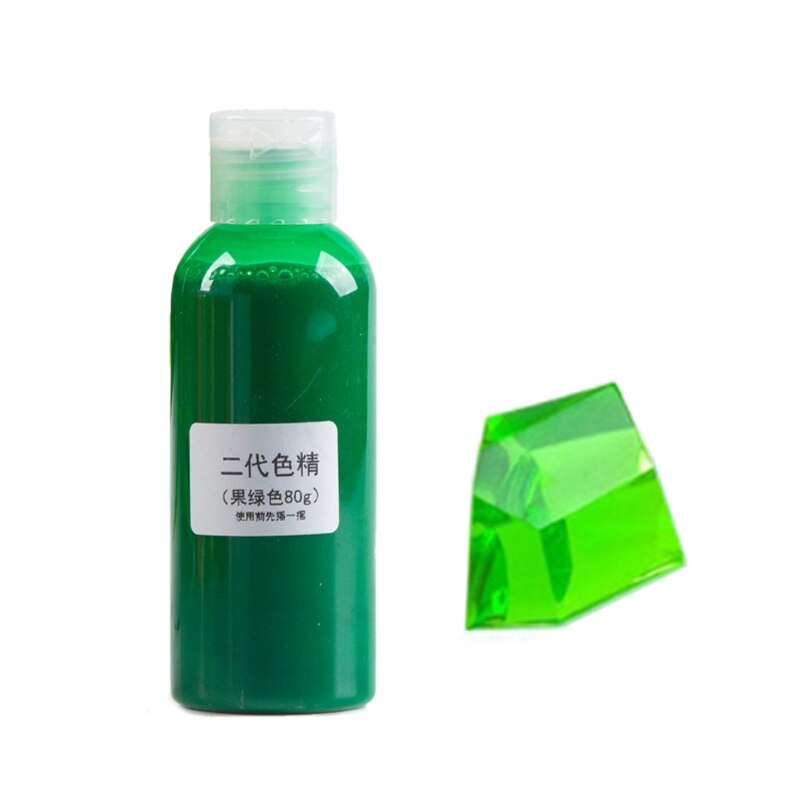 Große Flasche 80g Harz Pigment Kit Transparent Epoxy Harz Färben Farbstoff Pigment Farbstoff Farbstoff Fading Widerstand Pigment: Fruit Green