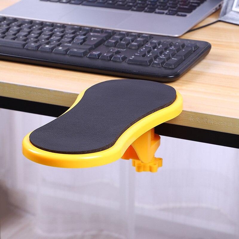 Attachable Armrest Pad Desk Computer Table Arm Support Mouse Pads Arm Wrist Rests Chair Extender Hand Shoulder Protect Mousepad: Yellow