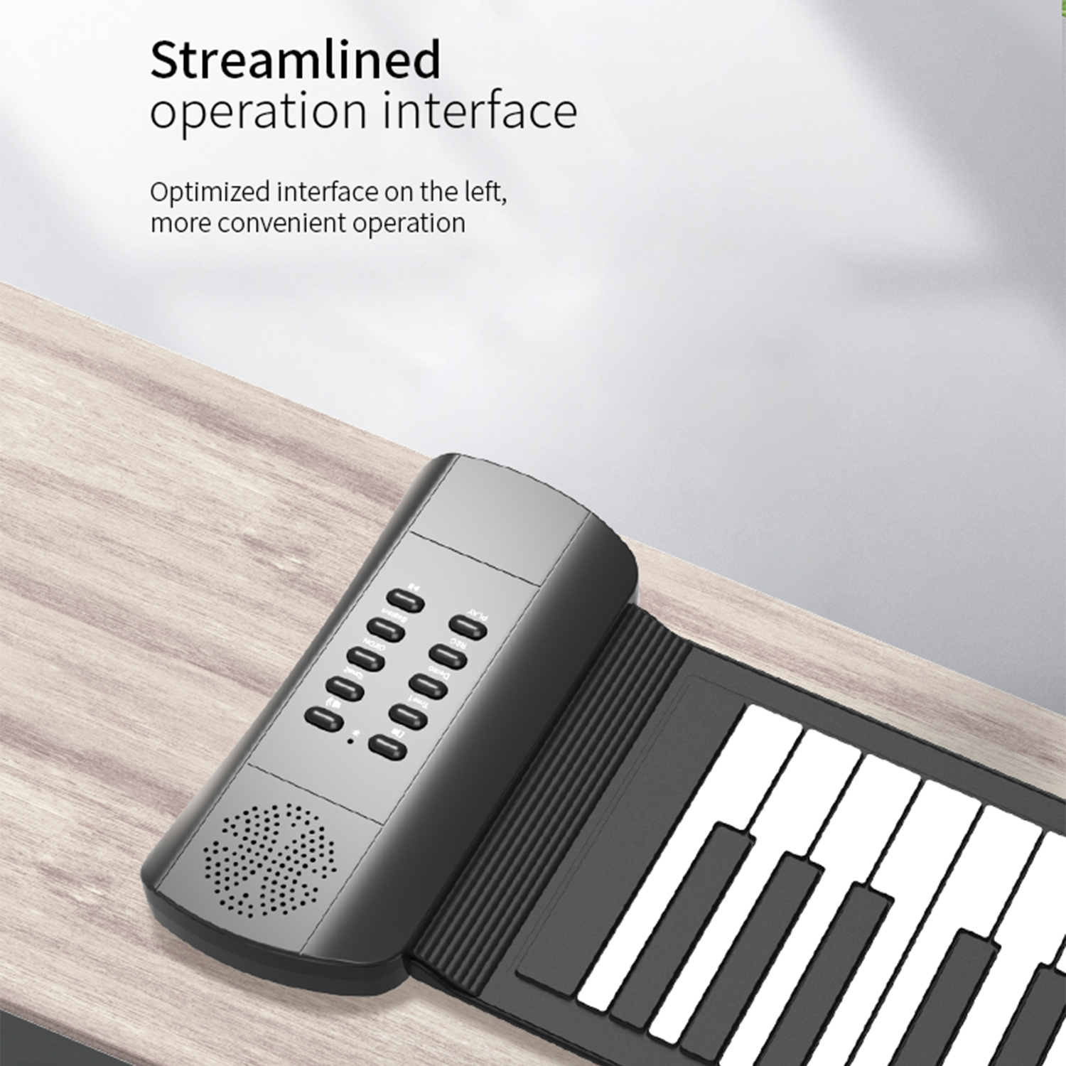 Konix Folding 61 Key Piano Music Instruments Electronic Keyboard Electric Digital Roll Up Piano Music Instruments Foldable