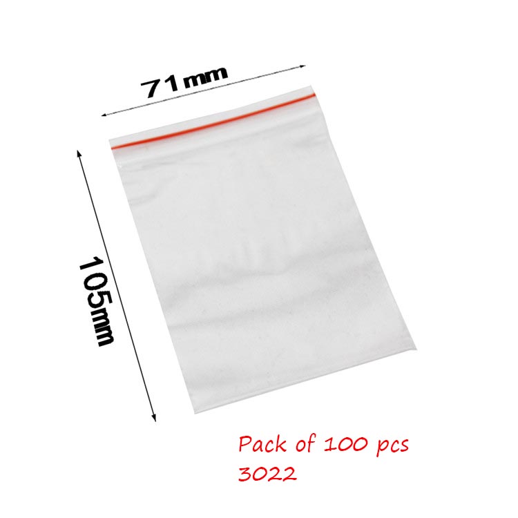 Deli 3022 lynlåspose fortykning plastposer emballagepose 3# 10 x 7cm 100 stk / pakker forseglingsposer: 3022