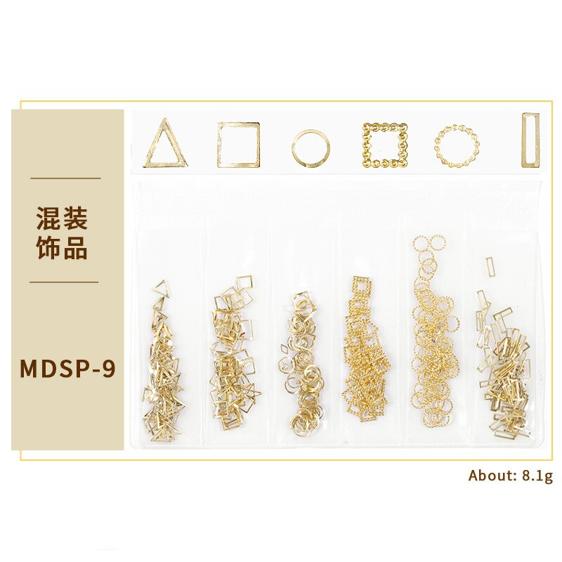 12 Styles Geometric Rivet Nail Art Tool 2 Ways Swirl Marbleizing Steel Dotting Pen Nail Accessories 1pcs: MULTI