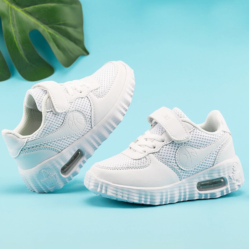 Ulknn Breathable Air Cushion Shoes Children's White Shoes Primary School Shoes Boys and Girls Sports Shoes Kids Boys Sneakers: EUR26(Insole 15.8cm)